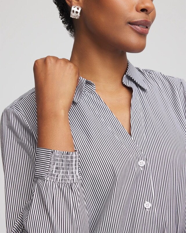 Poplin Stripe Shirt - image 4
